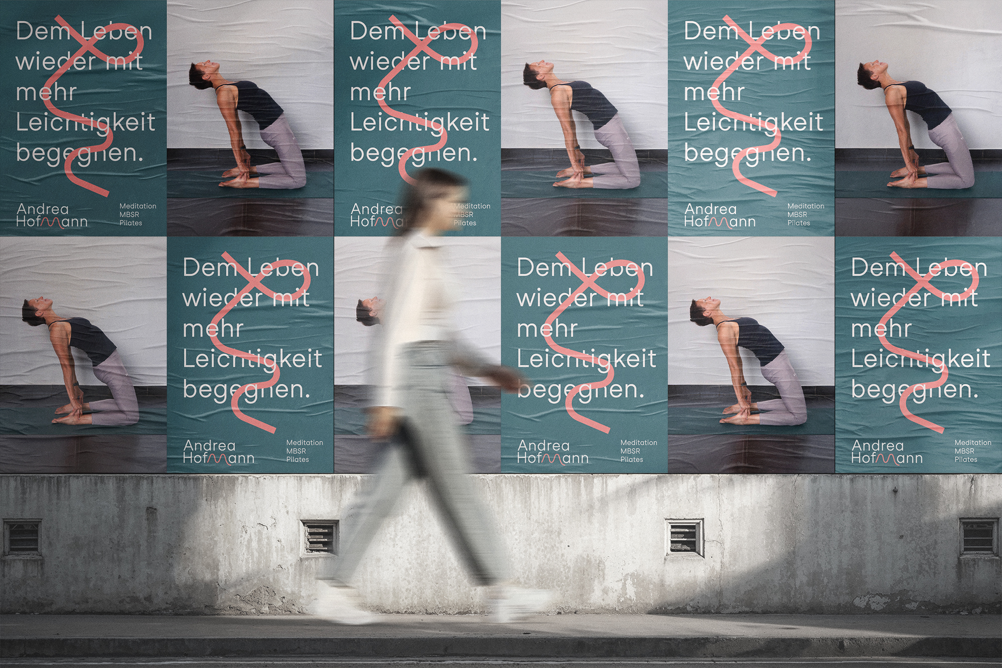 Outdoor Glued Posters Mockup with Shadow Overlay